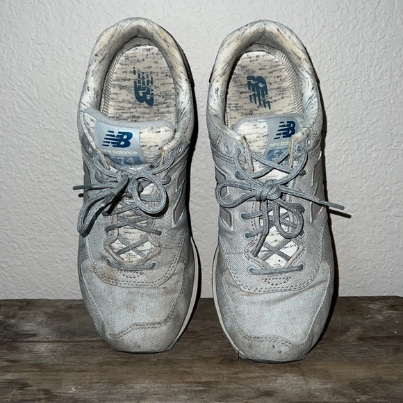 New Balance Womens 574 Gray and Rose Gold US W size 9 - Picture 2 of 8